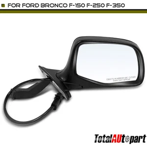 Chrome Manual Folding Mirror for Ford F-150 F-250 F-350 F-Super Duty Passenger - Picture 1 of 8