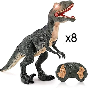 8 PCS Contixo Remote Control Velociraptor Infrared RC Dinosaur Walking Roaring - Picture 1 of 17