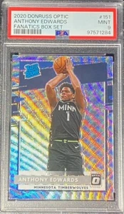 Anthony Edwards 2020 Donruss Optic Rated Rookie Fanatics Box Set PSA 9 - Picture 1 of 2