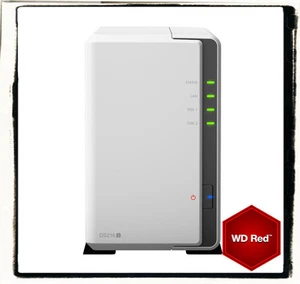 Synology DS216j DS 216j 216 RAID NAS Server Bundle WD RED 2 x 4 TB Dauerbetrieb - Bild 1 von 1