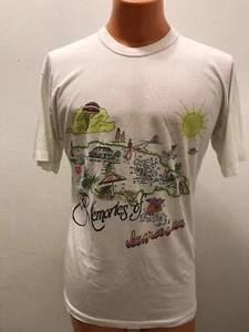 Vintage Memories of Jamaica Tourist Souvenir White T-Shirt Single Stitch X-Large - Picture 1 of 4
