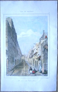 1853 print Knights Street, Rhodes, Greece, #19 - Picture 1 of 1