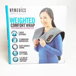 Homedics Weighted Comfort Wrap with Vibration and Soothing Heat New OB