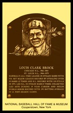 1993 Cooperstown Hall of Fame HOF Postcard  Lou Brock Cardinals Mint