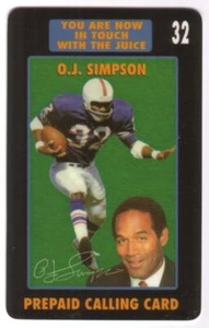 32m O.J. Simpson Running With Football Phone Card - Picture 1 of 2