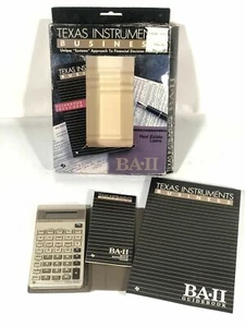 Calcolatrice finanziaria aziendale vintage Texas Instruments TI BA II assemblata USA - Foto 1 di 12
