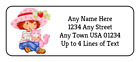 60 Strawberry Shortcake #5 GLOSSY Photo Quality Return Address Labels