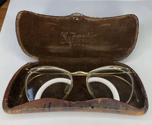 Vintage / Antique Amor Prescription Eyeglasses in G. Fouachim Evreux Case - Picture 1 of 11