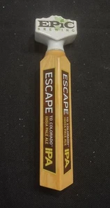 EPIC BREWING Co Utah Escape to Colorado IPA Ceramic & Wood Beer Tap Handle - Picture 1 of 3