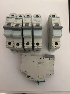 HAGER NDN RANGE D6 D10 D16 D20 D32 D40 D50 D63 SINGLE POLE 10KA MCB'S. - Picture 1 of 1