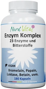 Enzym Komplex mit 23 aktiven Inhaltsstoffen - 180 magensaftresistente Kapseln - Bild 1 von 4