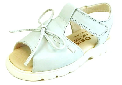 DE OSU -Spain -SALE -Girls Blue Leather Fisherman Bow Sandals -European - Sz 6-9 - Image 1 of 4