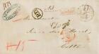 Dinamarca. cover 1865. Certificate Of Copenhagen A Cette (France) . Two Brands