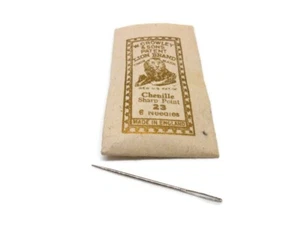 W. Crowley & Sons CHENILLE Sharp Point Nadeln Handnadeln Größe 23 (6 Stück Packung) - Bild 1 von 1