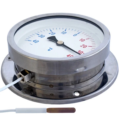 Thermometer Kapillar 4,5m Kühlraum Kühlzelle Kühlhaus -40 +40C 100mm Zifferblatt