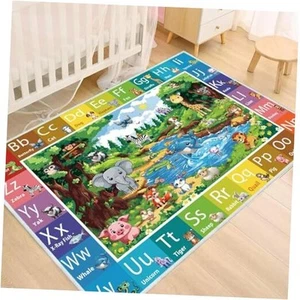 ABC Rug for Kids Room, ABC Baby Mats for Floor Toddlers, Non Silp Alphabet - Picture 1 of 8