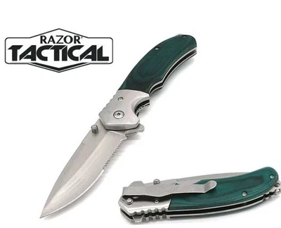 7.9" SPRING OPEN ASSISTED TACTICAL FOLDING POCKET KNIFE EDC Blade Tactical Tool - Image 1 of 4