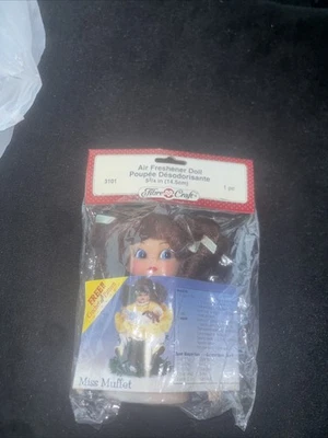 复古 NOS 纤维工艺空气清新剂娃娃浅黑发蓝色眼睛上半身 3101 — 第 1/3 张图片