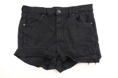 Женские эластичные джинсовые однотонные черные джинсовые шорты Topshop Jamie Moto размер 29 - Изображение 1 из 4