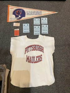 Lote de camisetas y banderines vintage del equipo de fútbol americano Pittsburgh Maulers AFL  - Imagen 1 de 6