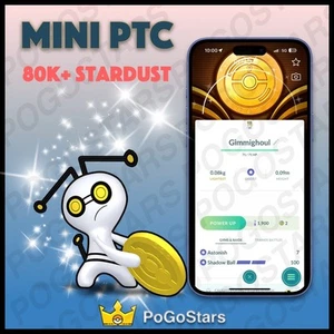 Pokémon PTC GO - Shiny Gimmighoul - 80K Stardust✨Fondo especial✨ - Imagen 1 de 1
