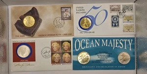 1993 1995 & 1998 Marshall Islands Commemorative Coins & FDC.Lot Of 4.5pcs Coins. - Picture 1 of 10