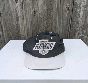 Vintage Los Angeles Kings Mütze Kappe Druckknopflasche schwarz grau NHL Hockey Logo 7 - Bild 1 von 11