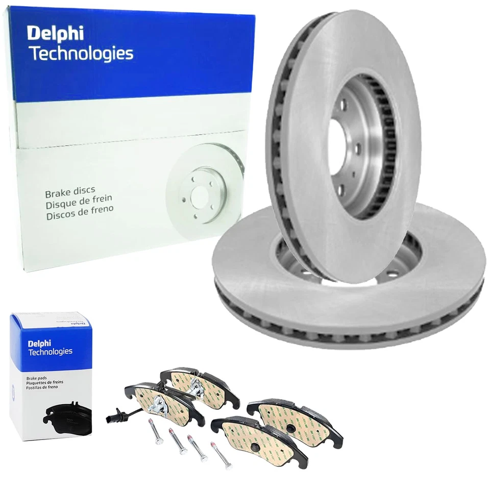 DELPHI Dischi Freno 320mm + Pastiglie Anteriori Adatto A per Audi Q5 8R Anno - Immagine 1 di 3