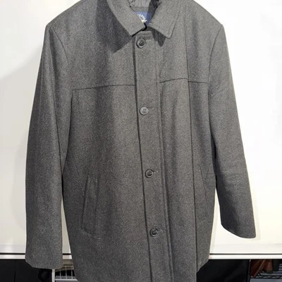 DOCKER XL  Wool Blend Coat, Black Topcoat Peacoat. MSRP $180, See Description  - Image 1 of 4
