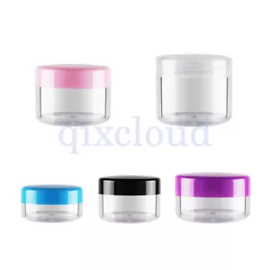 Barattoli vuoti trasparenti a vite 3g 5g 10g 15g 20g balsamo labbra vaso nail art contenitori campioni - Foto 1 di 17