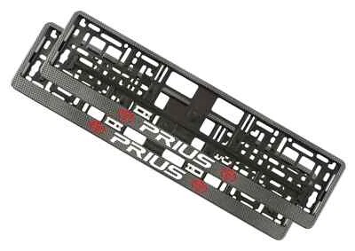2x Soportes de marcos de matrícula europeos de carbono para coche Toyota Prius Foto 1 de 4