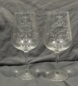 2 bonitas copas de vino grabadas 22cm x 9,5cm - Renate y Manfred - Vintage - Imagen 1 de 5