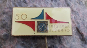 1968 Larger CZ Weapons Jan Sverma Gun Factory 50th Anniversary Pin Badge - Picture 1 of 2