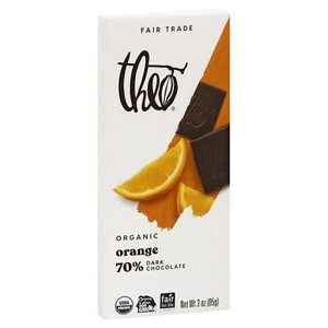 Theo Chocolate Dark Orange Organic Chocolate Bar 3 oz (Pack Of 12) - Picture 1 of 1