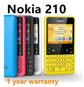 Nokia Asha 210 GSM Unlocked QWERTY Keyboard Bluetooth Wifi Dual SIM SmartPhone - Picture 1 of 13