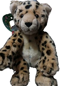 Build A Bear Leopard Cub Plush Stuffed Animal Growler WWF Wildlife Brown Tan - Picture 1 of 6