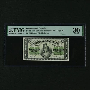 1870 Dominion of Canada DC-1b 25 Cents PMG 30 Very Fine - Picture 1 of 4