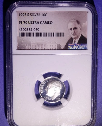 1992-S Silver Roosevelt Dime  NGC Proof 70 Cover