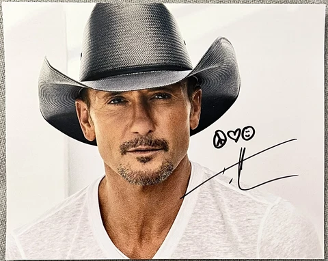 Tim McGraw Signed In Person 8x10 Color Photo - Authentic Country Music Cover