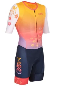 Tuta triathlon triathlon pezzo unico Mako Trisuit Pro Woman Blossom donna ciclismo - Foto 1 di 5