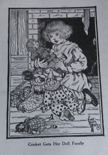 1920's cartoon artist Violet Moore Higgins "Cricket Gets Her Doll Family"