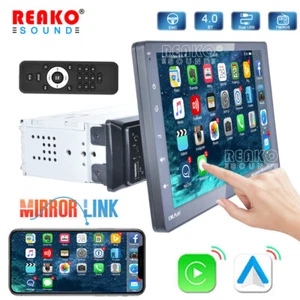 Single 1Din 9" Car Radio Stereo Apple CarPlay MP5 Player USB Bluetooth Head Unit - Picture 1 of 12