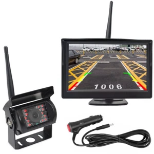 5" Wireless Backup Camera and Rear View Monitor Kit for Truck RV Caravan 12V-24V - Picture 1 of 24