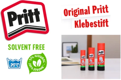 PRITT KLEBESTIFT ORIGINAL - 11g - 22g - 43g - AUSWAHL - LÖSUNGSMITTELFREI