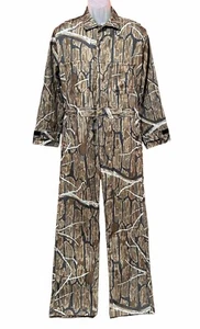 Vintage Cabelas Branch Bark Camo Coveralls Jumpsuit Uninsulted Mens Size M READ - Picture 1 of 16