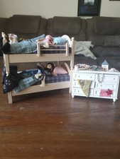 1:12 dollhouse miniatures Bedroom Bunkbed Set