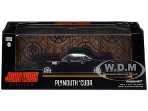 1971 PLYMOUTH BARRACUDA BLACK "JOHN WICK 4" 1/43 DIECAST BY GREENLIGHT 86641 - Picture 1 of 1