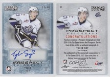 2014-15 ITG Heroes and Prospects Prospect Auto Blue /80 Tyler Soy #91 Auto