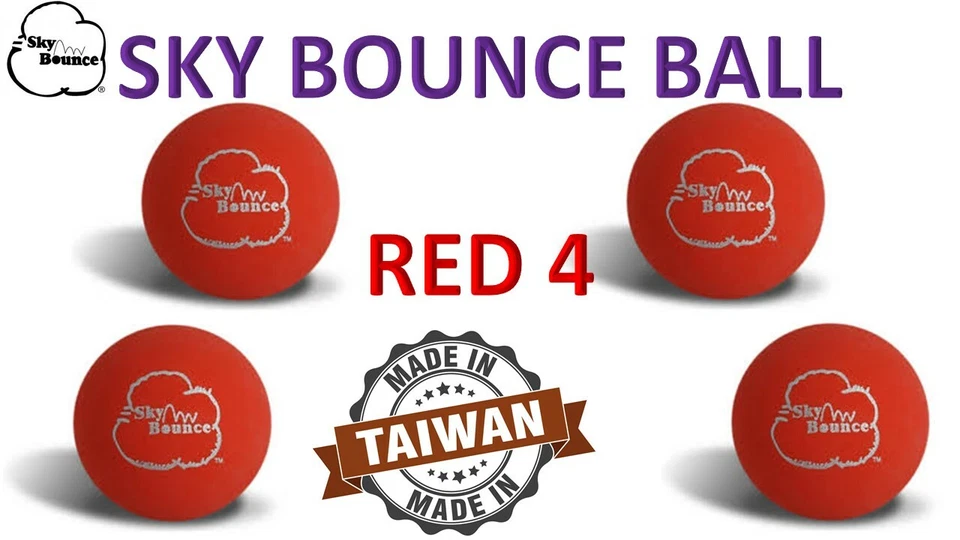 Bolas de mano de goma de 2" "ROJO" - SKY BOUNCE - 4 bolas (TAIWÁN) Foto 1 de 1