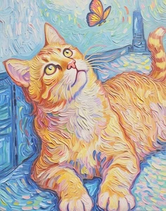 Buy 2 Get the 3rd FREE,  11 x 14, Art PRINTS, Wall Art, Cat Art Print - Picture 1 of 4